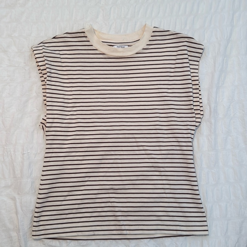 Pistola Marina Tee in Chestnut Stripe